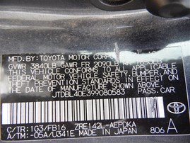 2009 Toyota Corolla Gray 1.8L AT #Z24632